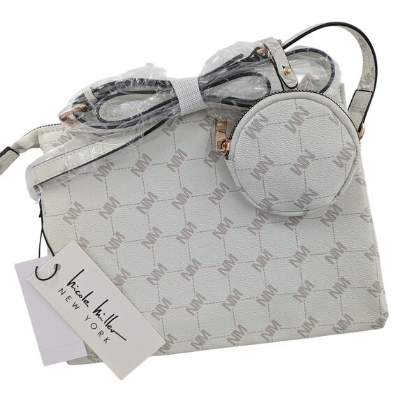 Nicole Miller Crossbody Shoulder Bag & Matching Coin Purse Set - Picture 3 of 13